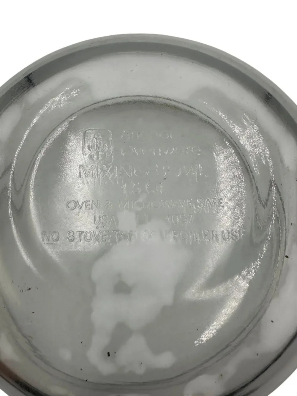 Anchor Hocking 1.5 Qt Clear Glass Mixing Bowl Oven & Microwave Safe USA